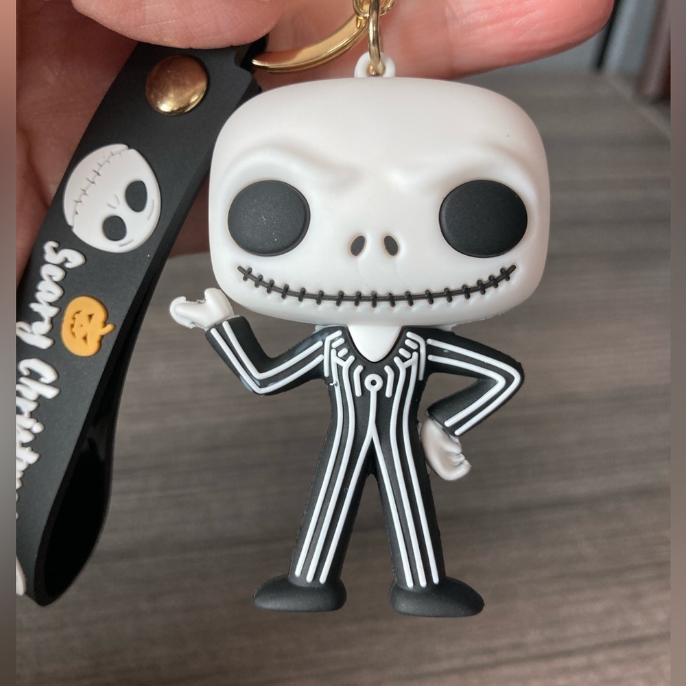 Nightmare Before Christmas inspired Jack Skellington bag charm/ key chain - Picture 2 of 5